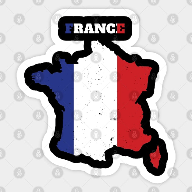France map flag, French Sticker by maro_00